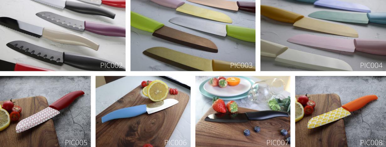 colorful santoku ceramic knife for customer choose