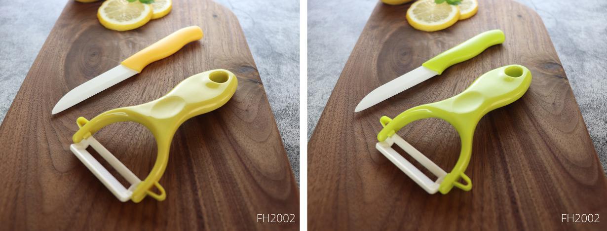 yellow paring knife sets with easy cleaning