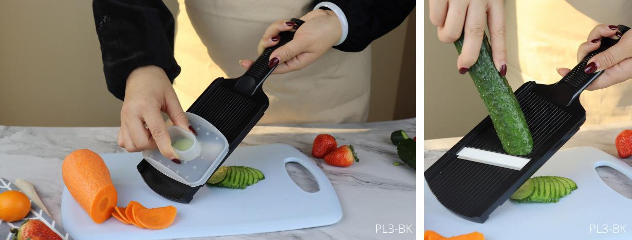 ceramic peeler slicing the fruit and vegetable
