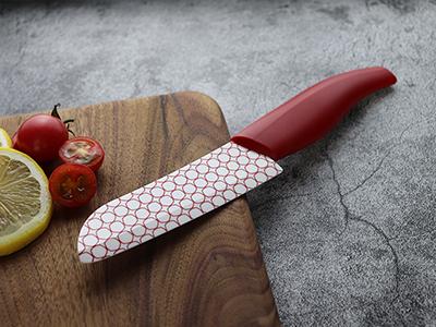 Ceramic Kitchen Knife with Decal Patterns